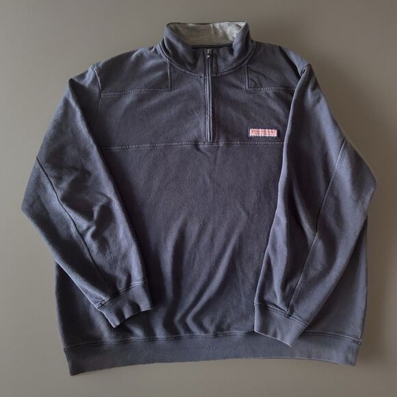 VINEYARD VINES 1/4 Zip Classic Shep Shirt Pullover Sweatshirt Blue Men’s 2XLB - Picture 1 of 8